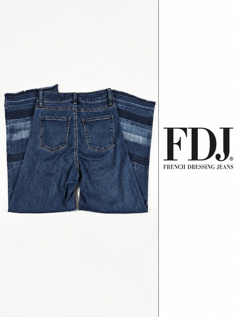 FDJ French Dressing Olivia Wide Leg Crop Jeans Size 6 Raw Hem